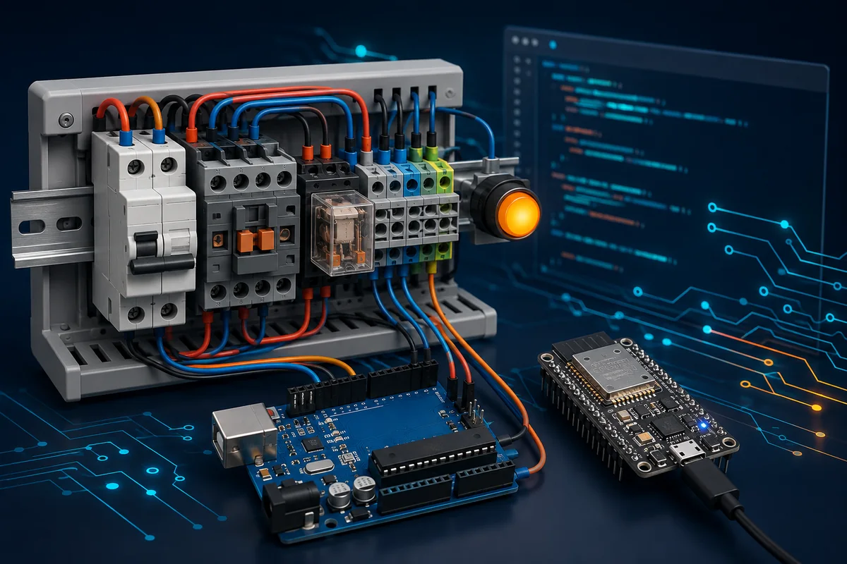 Comandos elétricos integrados a ESP32, Arduino e programação